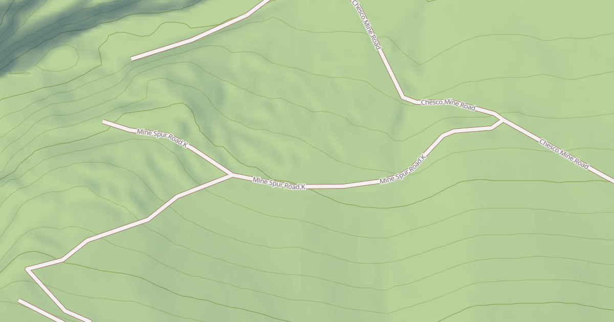 Map preview of MINE SPUR ROAD K