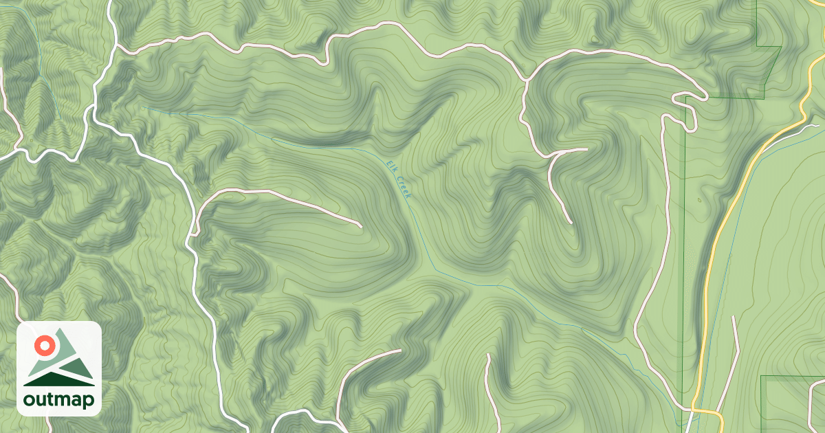 Map of ELK CREEK TIE ROAD