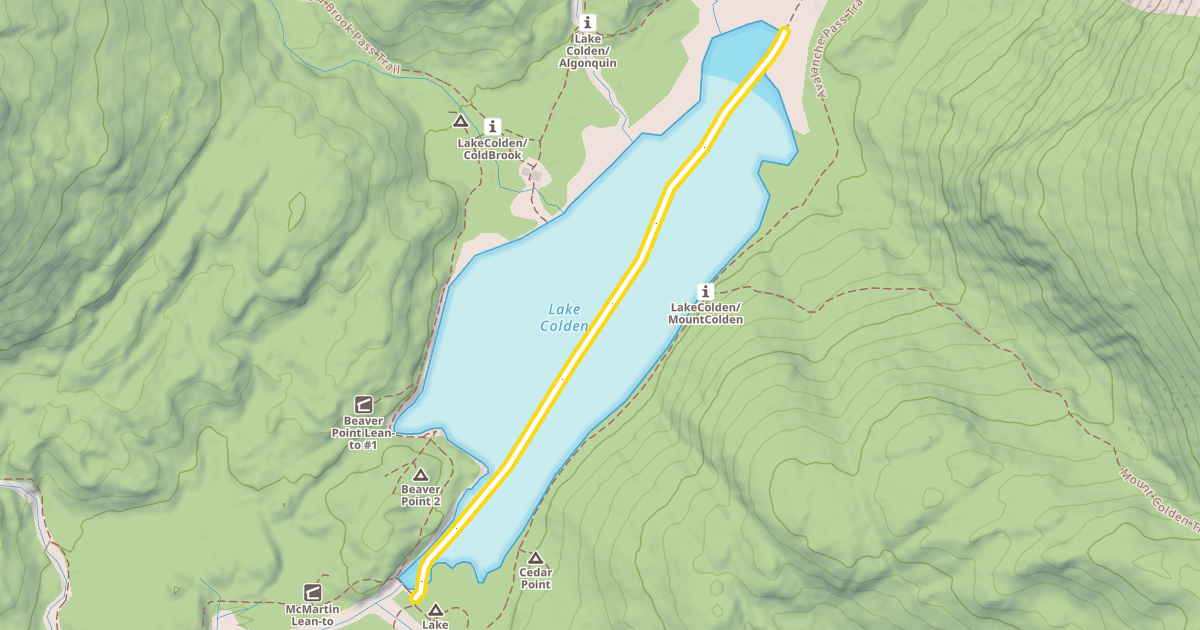 Map preview of Lake Colden Ski Trail