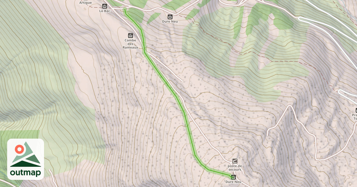 Map of Les Crêtes