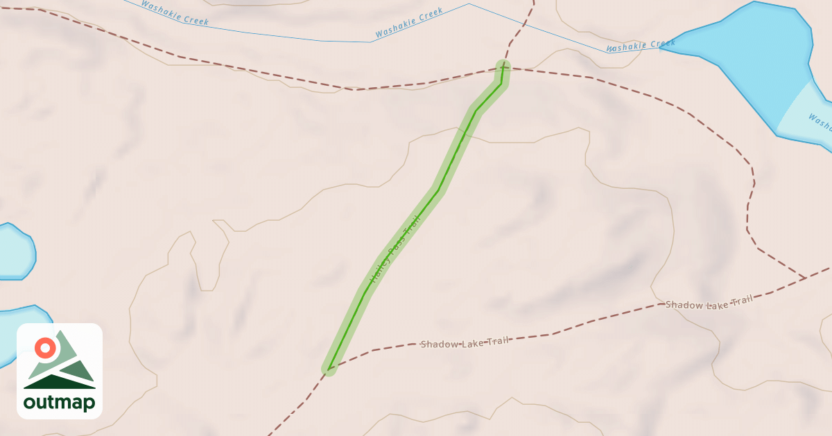 Map of Hailey Pass Trail
