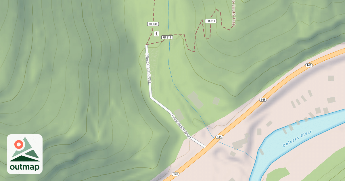 Map of PRIEST GULCH TH