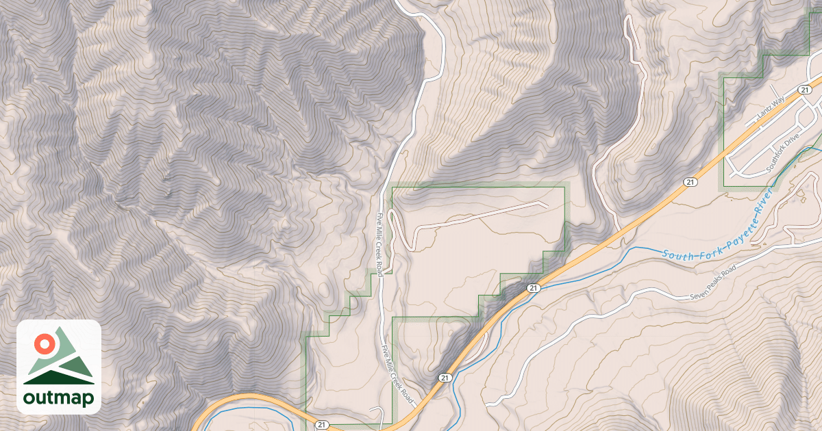 Map of FIVE MILE