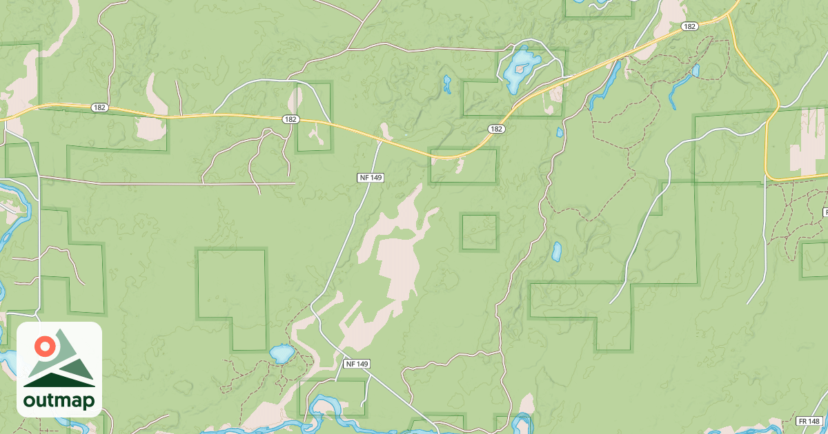 Map of USFS Motor Vehicle Use Map Trails 8338