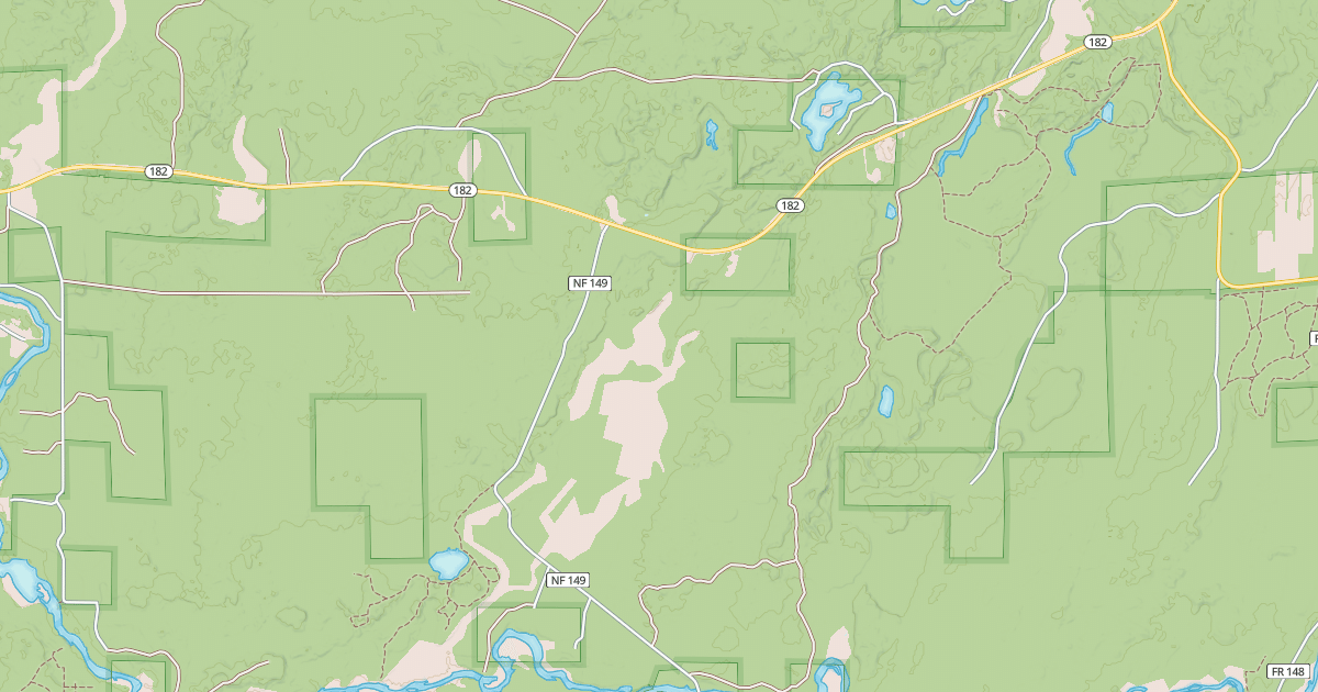 Map preview of USFS Motor Vehicle Use Map Trails 8338