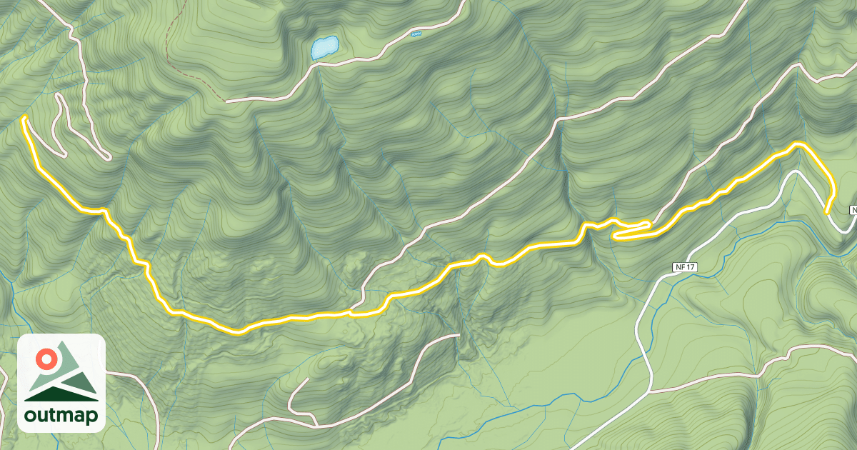 Map of National Forest Development Road 1720