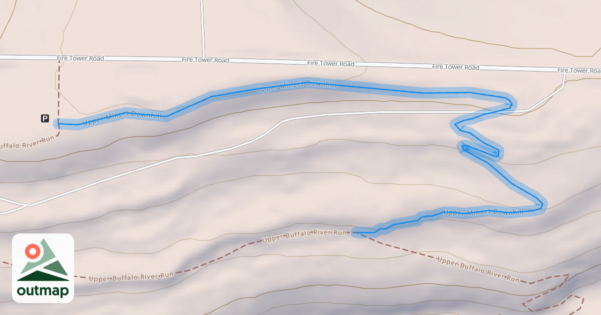 Map of Upper Miners Downhill