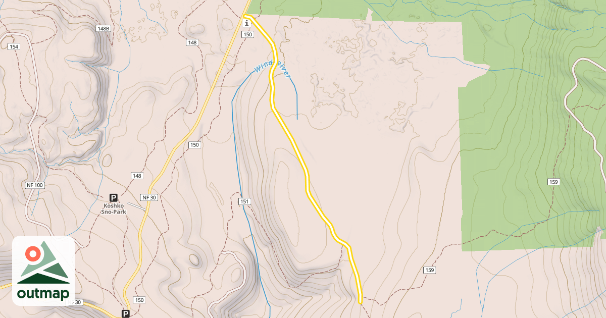 Map of Forest Road 3053