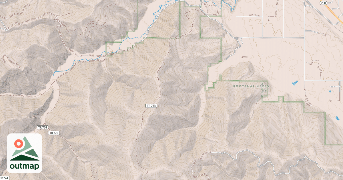 Map of BLACK PEAK