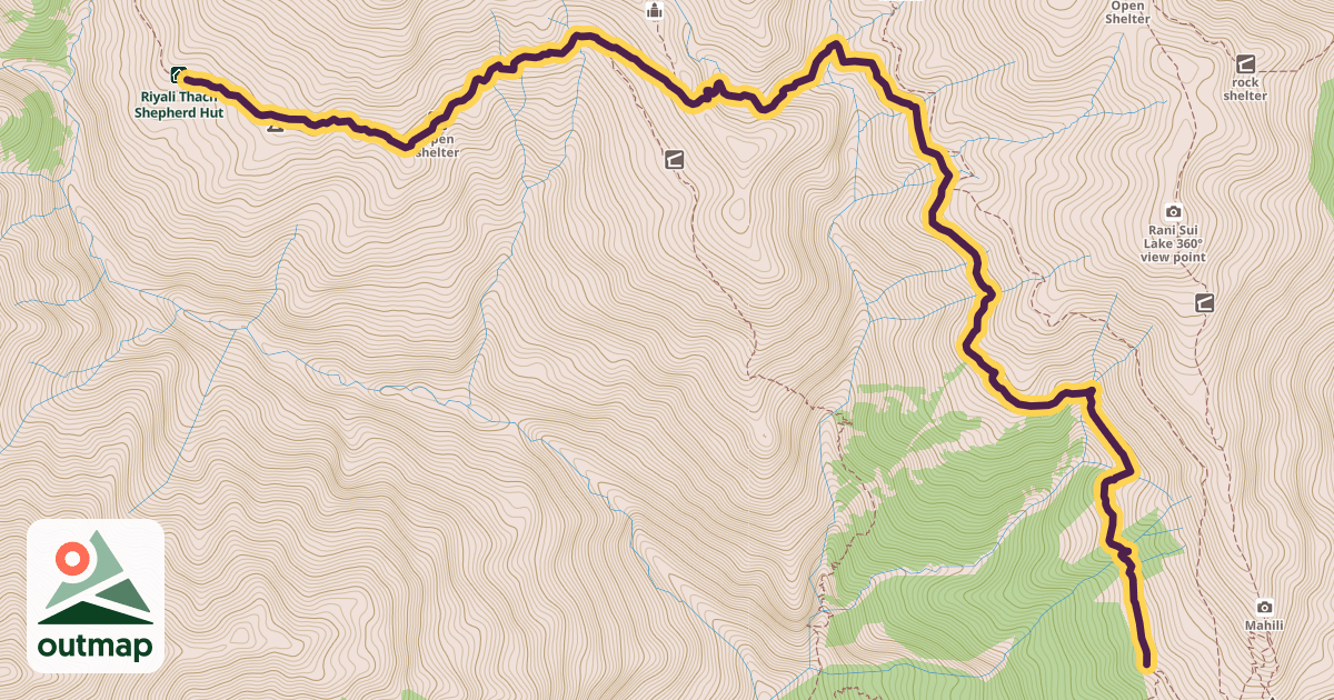 Map of Riyali Thach Kharsu Trail