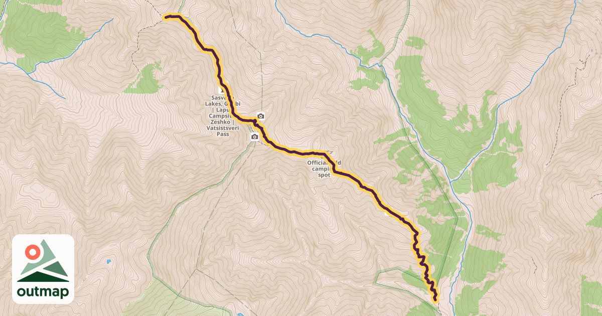 Map of Trail Zeskho-Ghebi