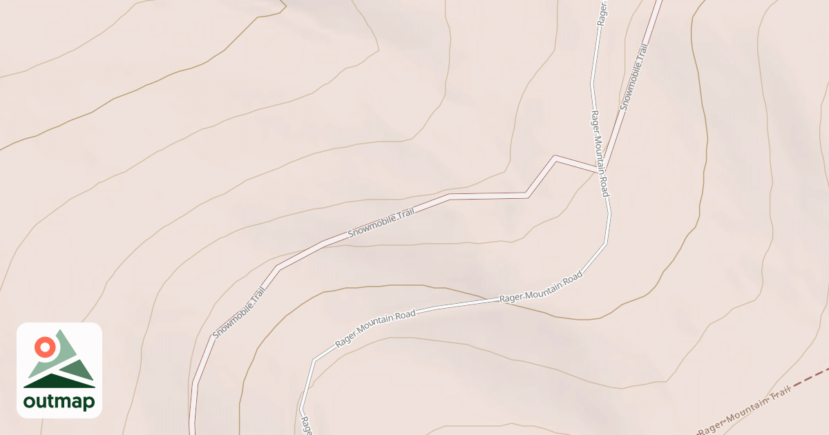 Map of Rager Mountain Division Snowmobile Trails