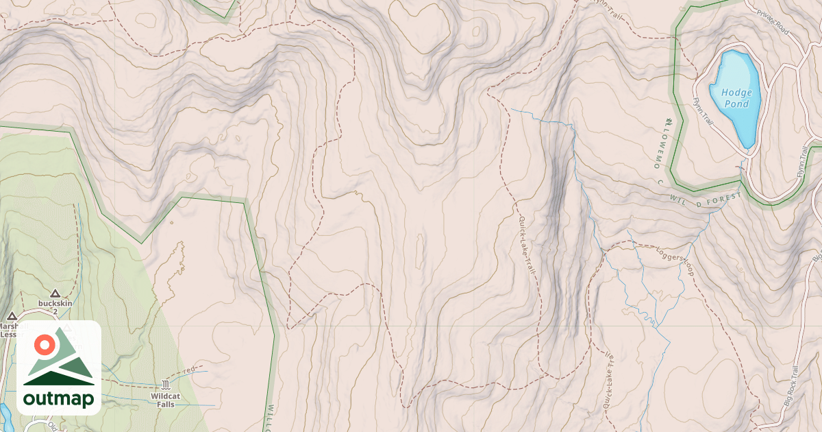 Map of Quick Lake Snowmoblie Trail