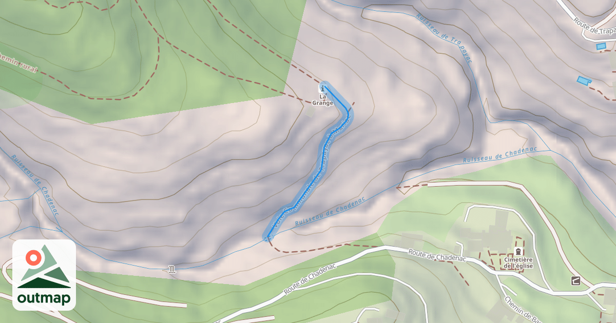 Map of Voie Communale de Trapayac à Mariac