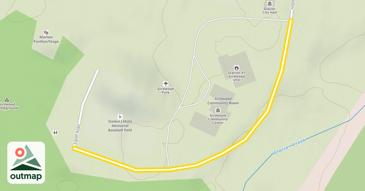 Map of Egloff Road