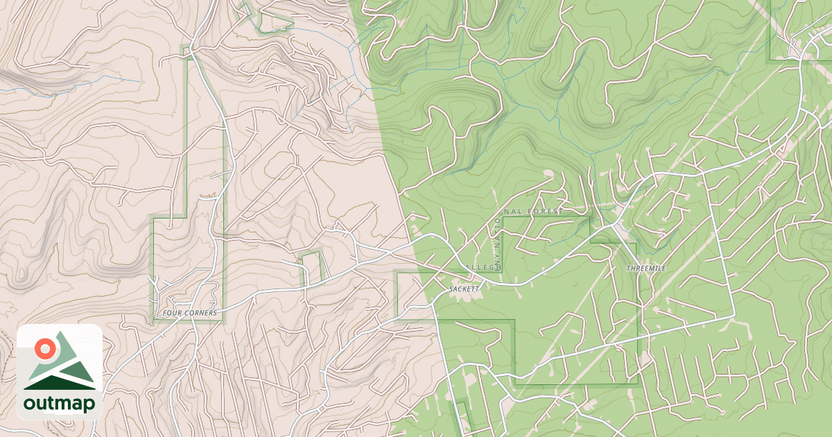 Map of TIMBERLINE ATV A LOOP
