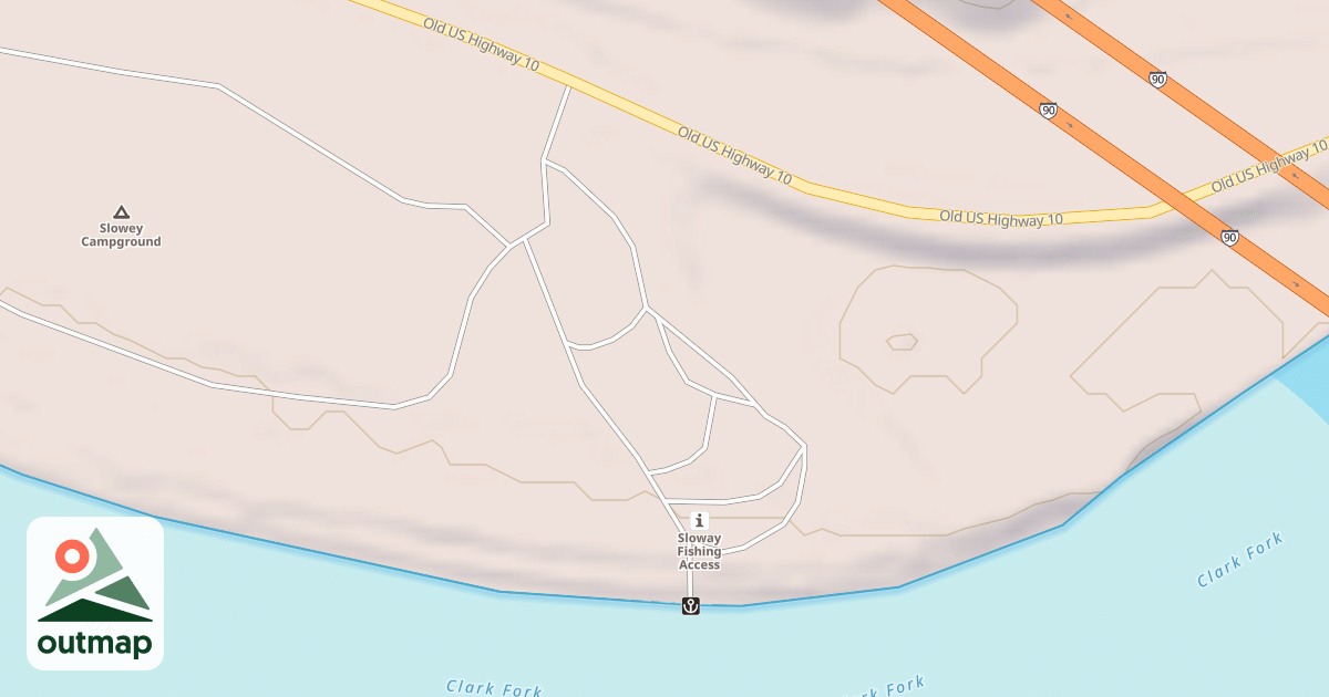 Map of SLOWEY CAMP LOOP B