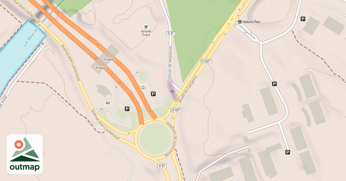 Map of Route de Malpasset