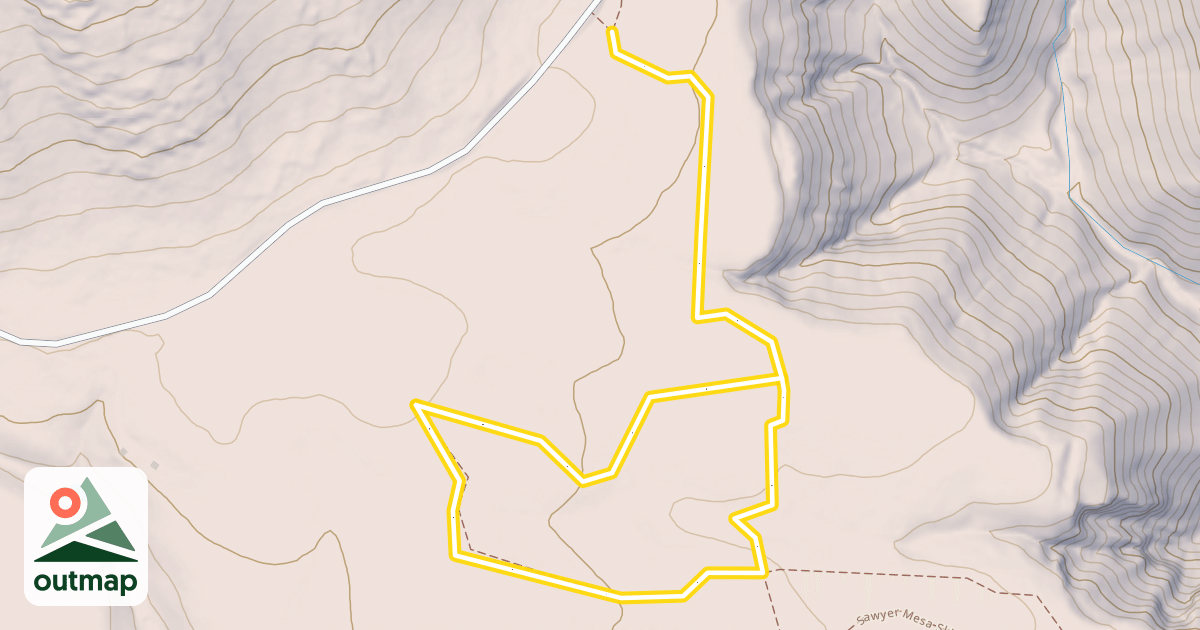 Map of Sawyer Mesa Ski Trail