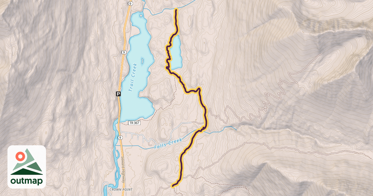 Map of Moose Pass Trail