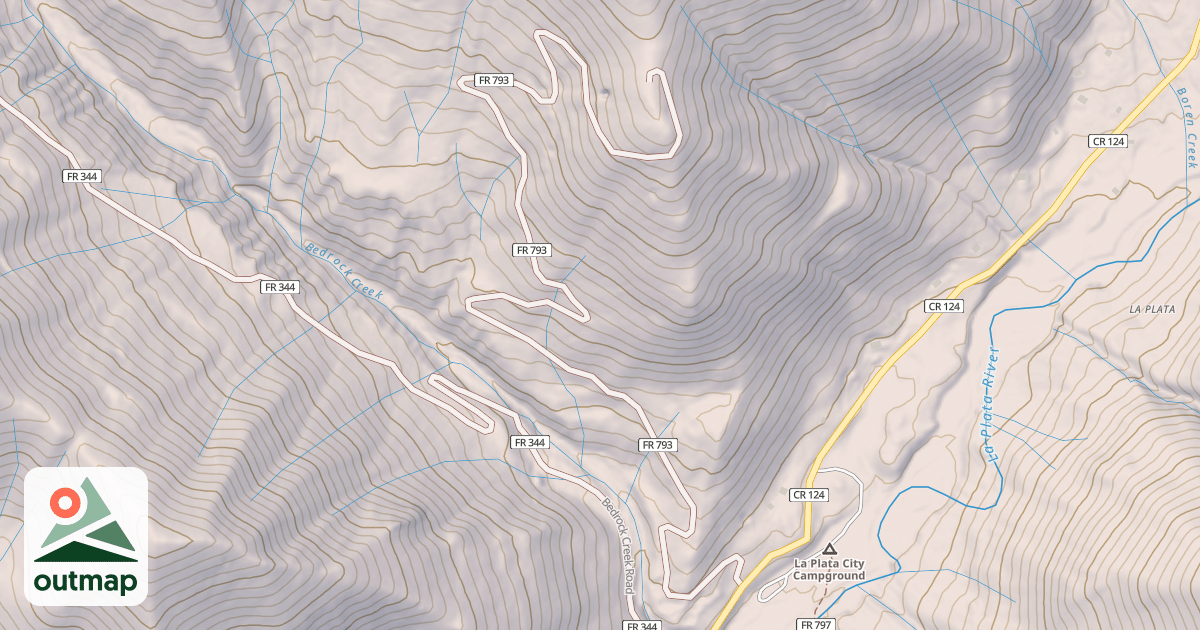 Map of BEDROCK CREEK OHV SPUR