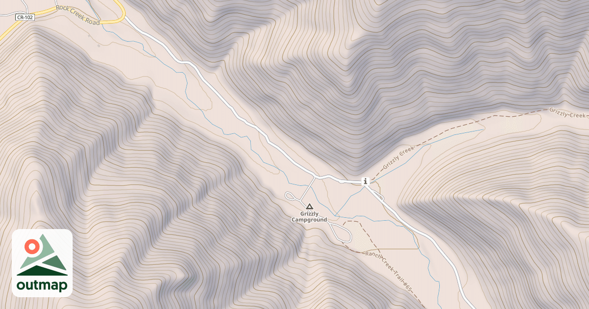 Map of GRIZZLY CREEK