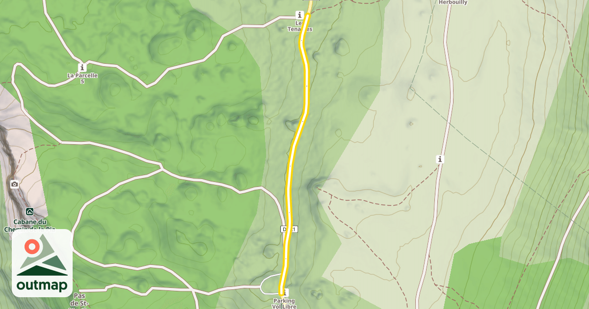 Map of Route d'Herbouilly