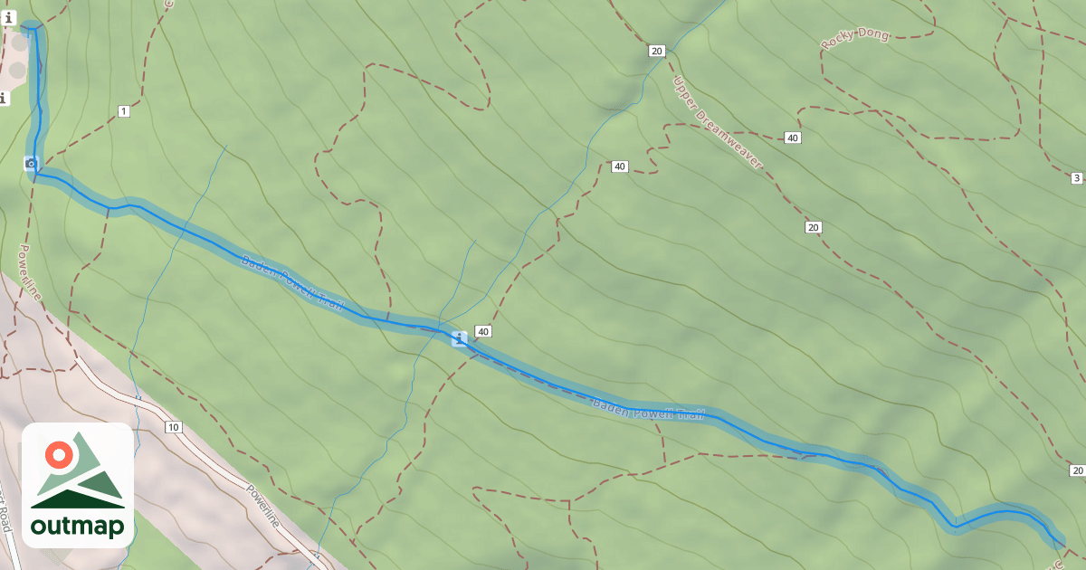 Map of Baden Powell Trail