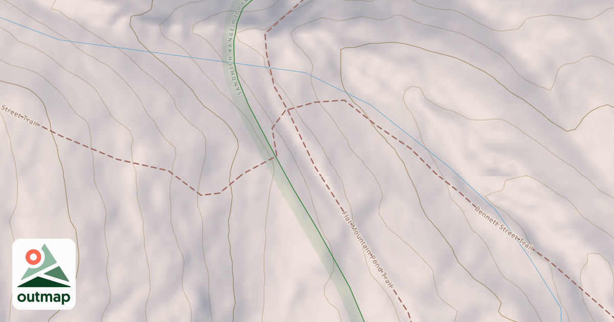 Map of Flat Mountain Pond Trail