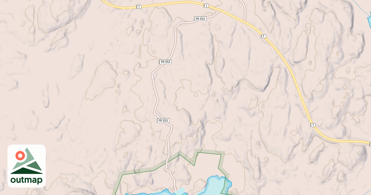Map of HARRIS LAKE ACCESS
