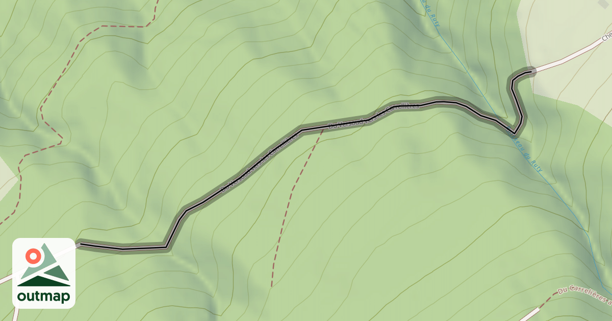 Map of Du Versoud vers les Carrellières
