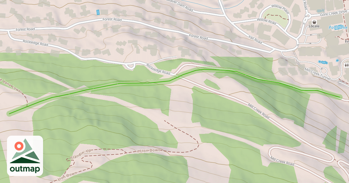 Map of Vail Village Catwalk - Lower