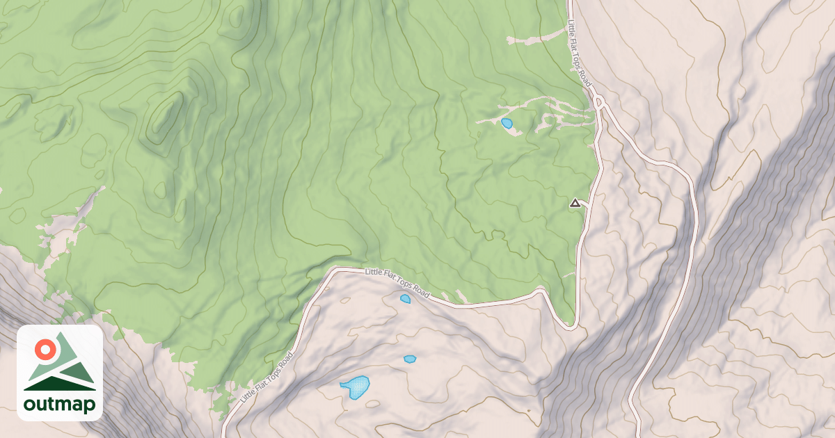 Map of LITTLE FLAT TOPS