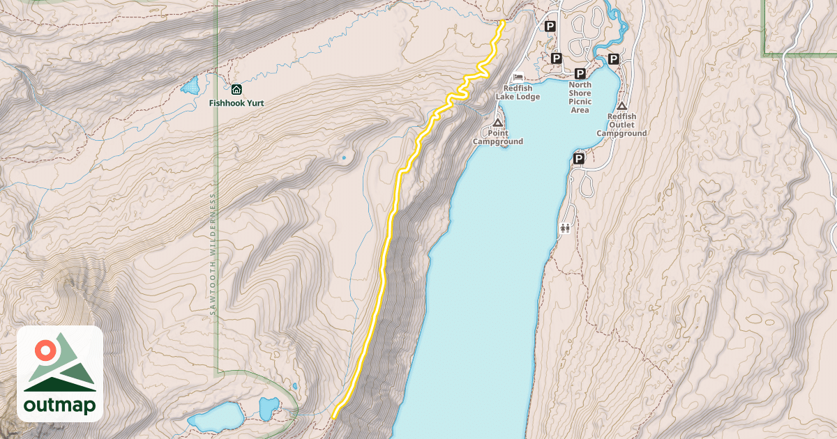 Map of Redfish Creek-Baron Creek Trail