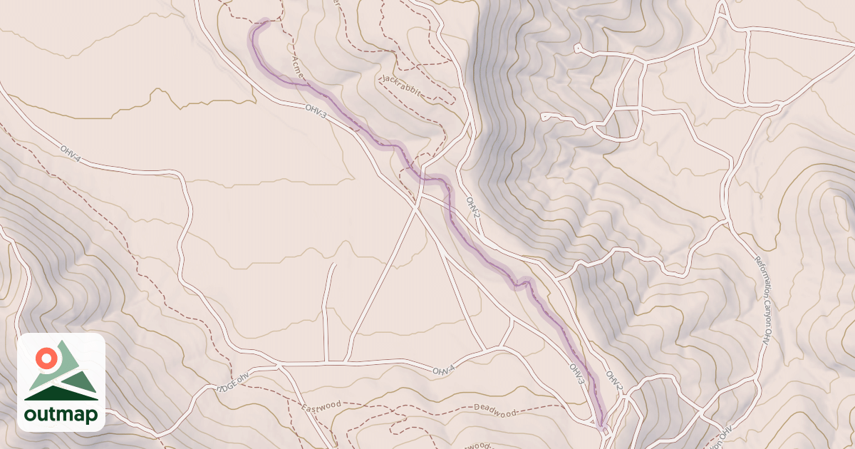 Map of Wile E. Coyote Trail