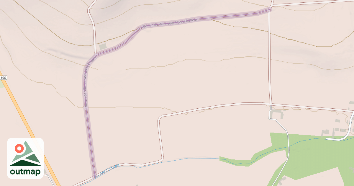 Map of Chemin de Villeneuve/Yonne à Passy