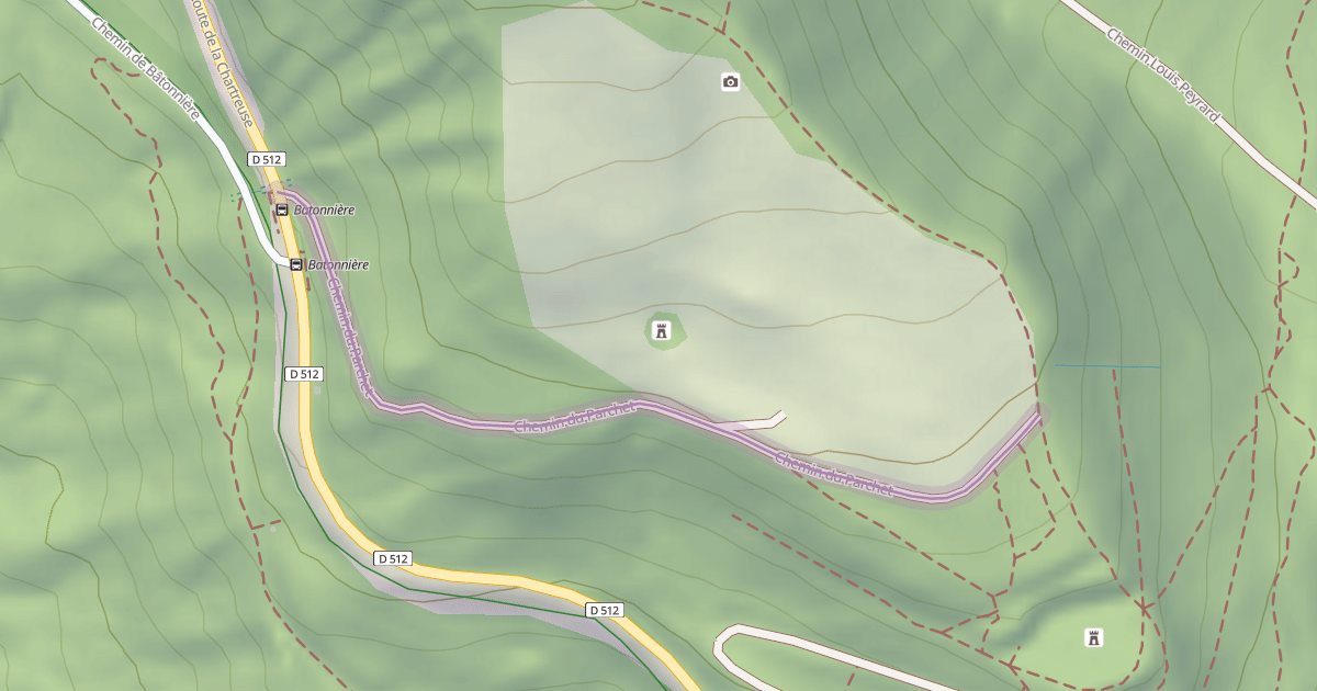 Map preview of Chemin du Parchet
