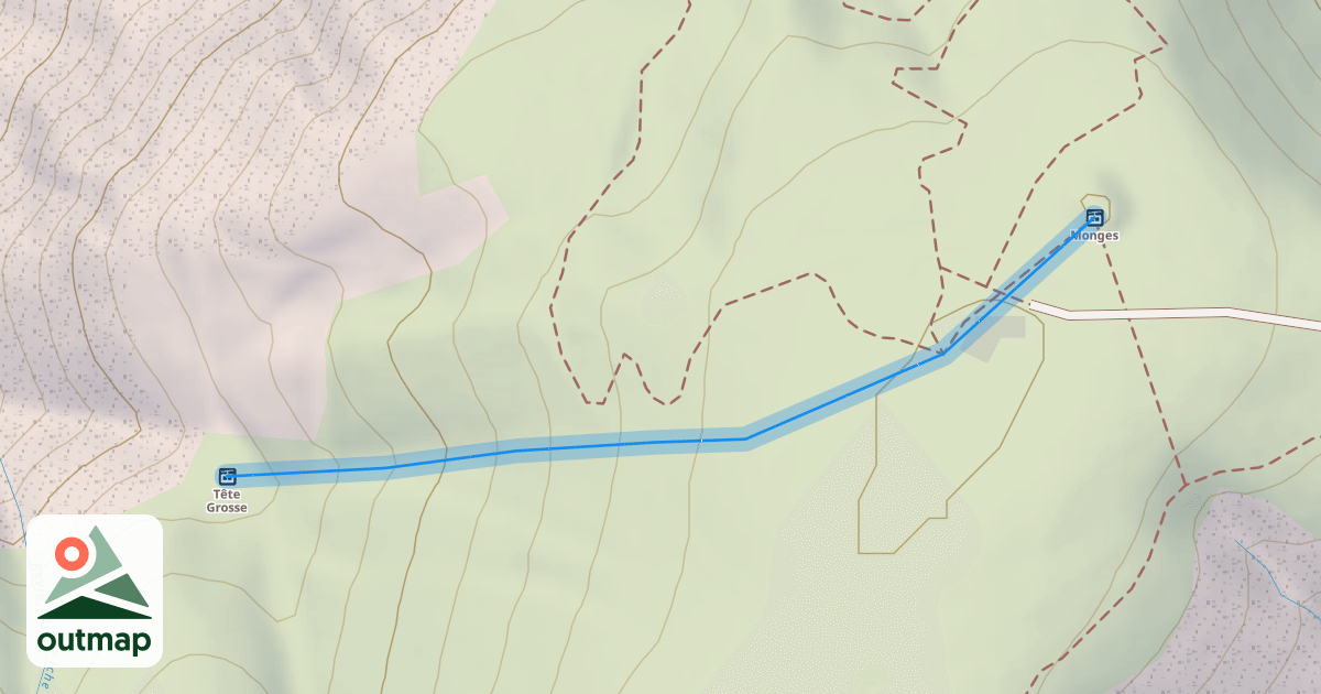 Map of Tête Grosse