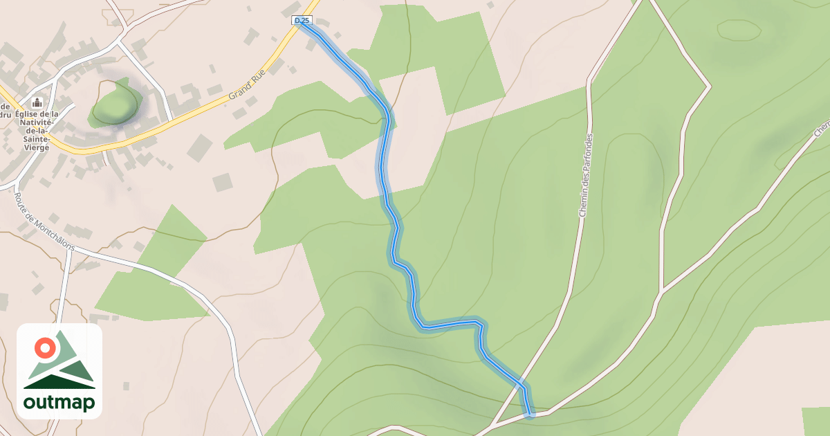 Map of Chemin de Parfondru aux Carrières