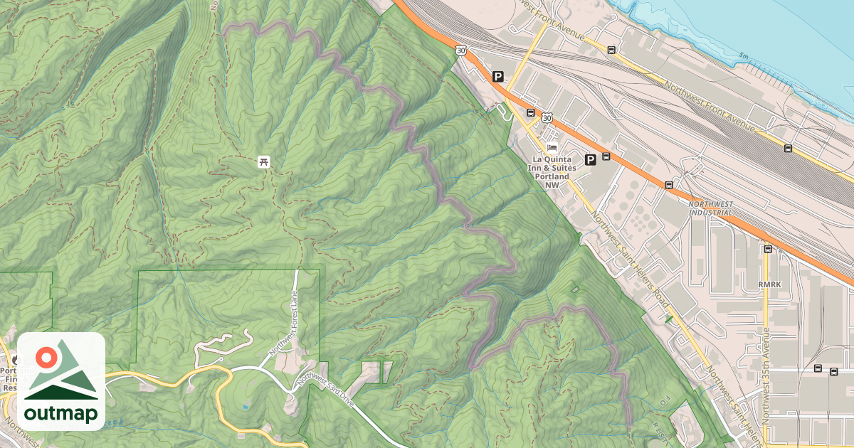 Map of Northwest Leif Erikson Drive