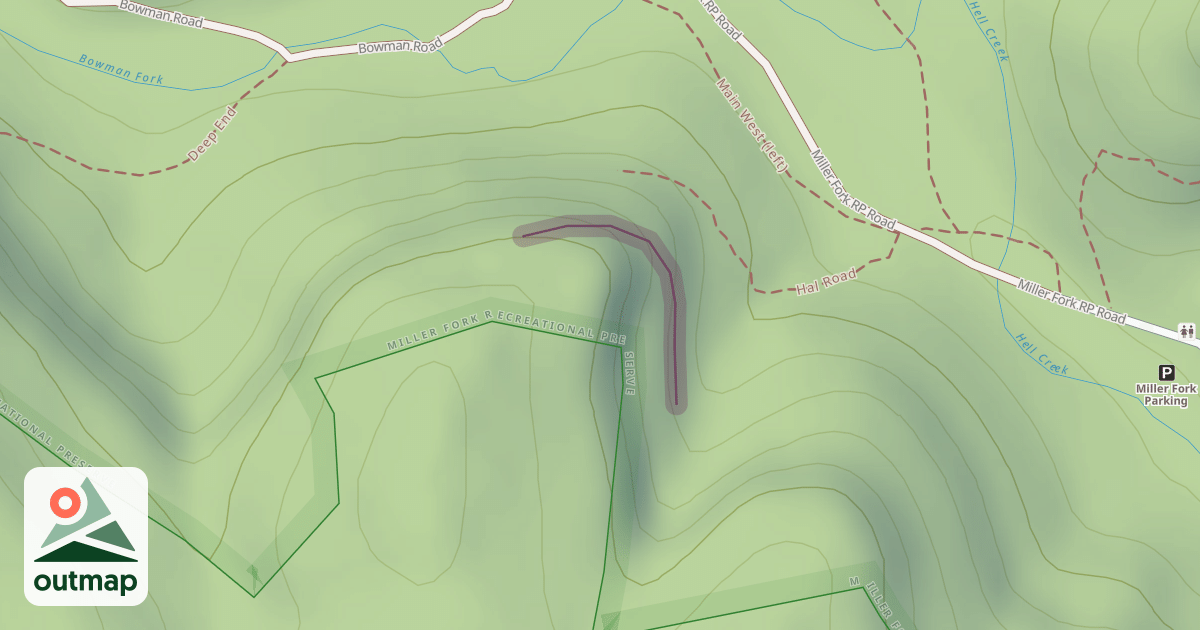 Map of Hal Garner Crag