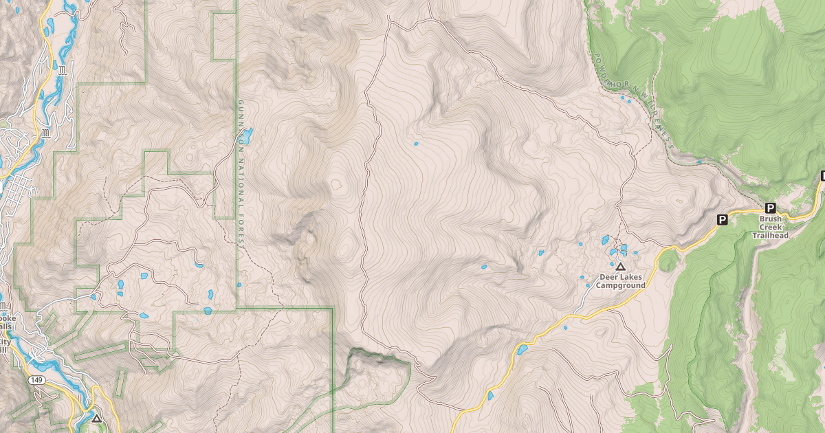 Map preview of USFS Motor Vehicle Use Map Trails 3058
