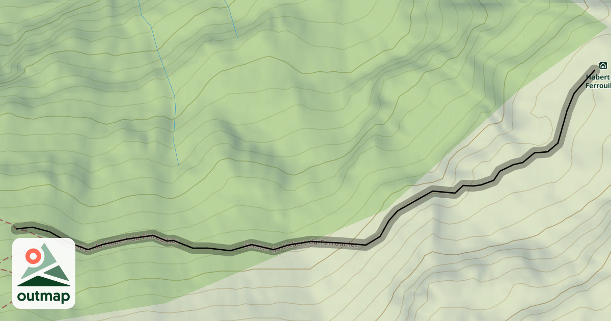 Map of Sentier du Habert du Ferrouillet