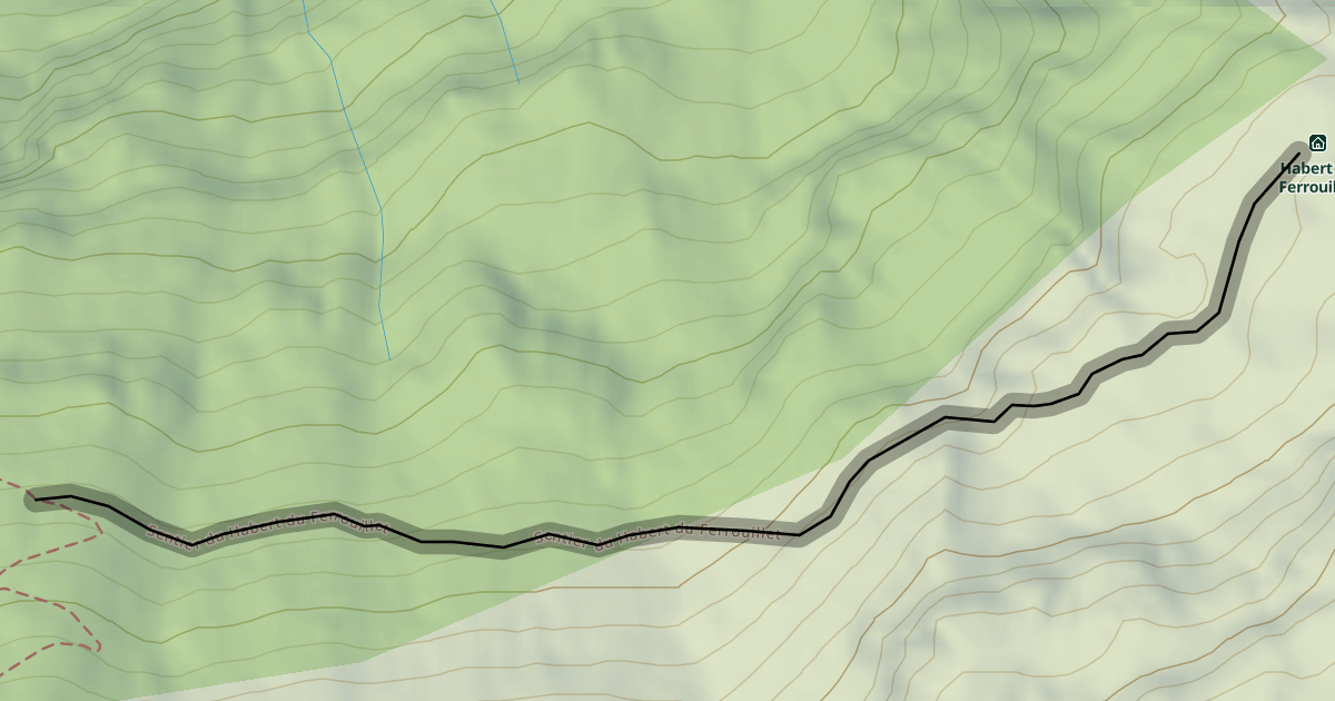 Map preview of Sentier du Habert du Ferrouillet