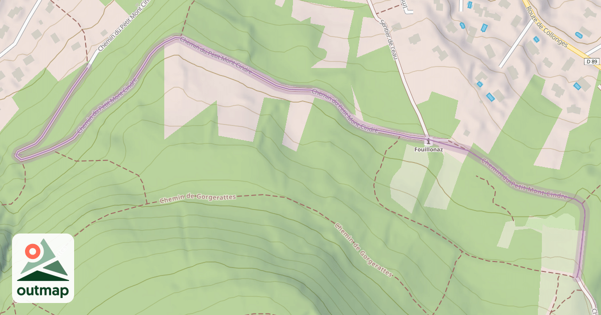 Map of Chemin du Petit Mont Cindre