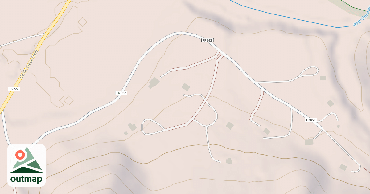 Map of BIG SMOKY S H AREA