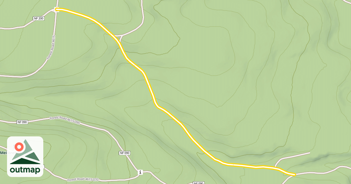 Map of Forest Road 4612