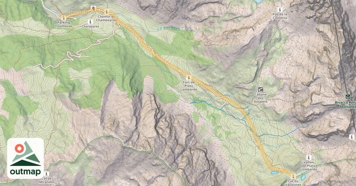 Map of Col du Vallonnet — Fouillouse
