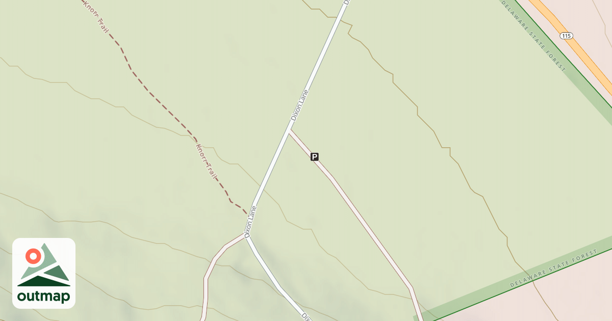 Map of Dixon Miller Recreation Area