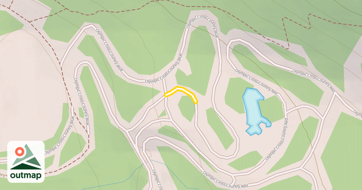 Map of Olympic Cross-Country Blue
